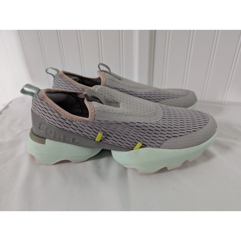 Sorel Kinetic Impact Women 9.5 Comfort Shoe Gray Slip On Sneaker NO side laces